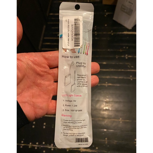 USB LED Light Lamp Mini Adjustable Flexible Power Bank PC Laptop Reading Lamp - Picture 2 of 6